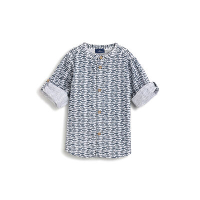Boys Natural Printed Long Sleeve Shirt